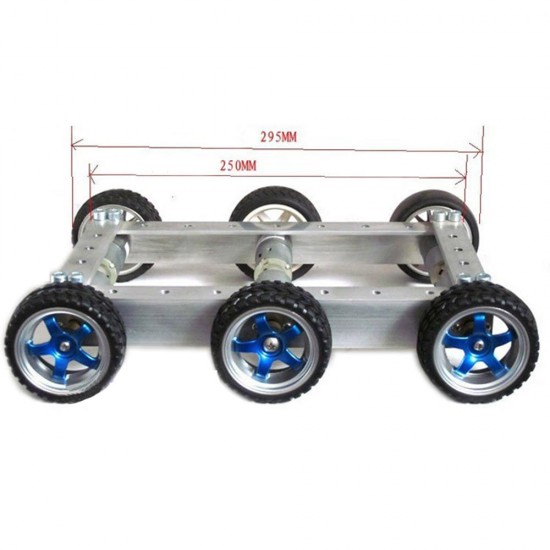 DIY 6WD Metal Smart RC Robot Car Chassis Base Kit With 12V CGM-25-370 Motor