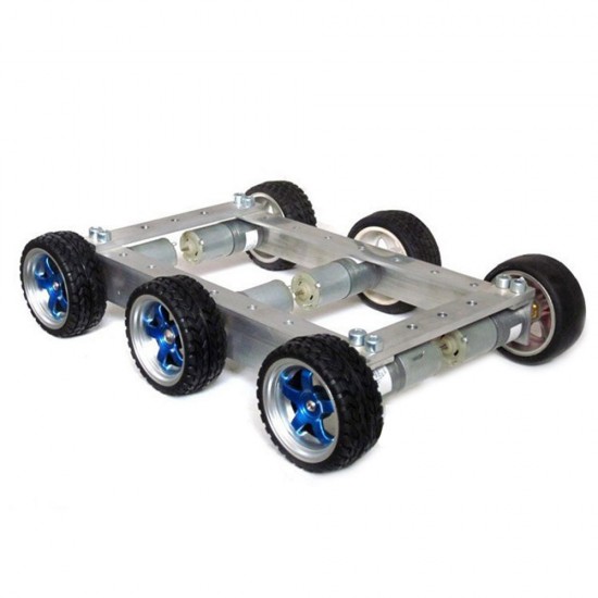 DIY 6WD Metal Smart RC Robot Car Chassis Base Kit With 12V CGM-25-370 Motor