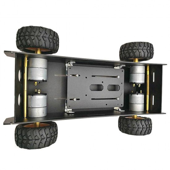 DIY A-11 4WD Aluminous Smart Car Chassis RC Robot Car Parts With Motor For Arduino Raspberry Pi DIY A-11 4WD Aluminous Smart Car Chassis RC Robot Car Parts With Motor For Arduino Raspberry Pi
