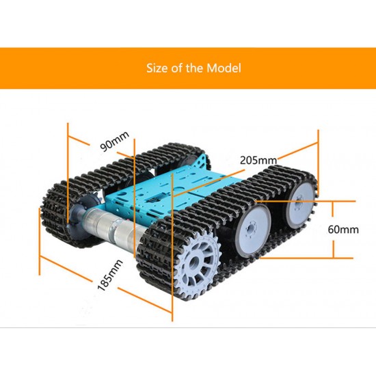 DIY Smart RC Robot Car Metal Chassis Tracked Tank Chassis With GM325-31 Gear Motor For Arduino