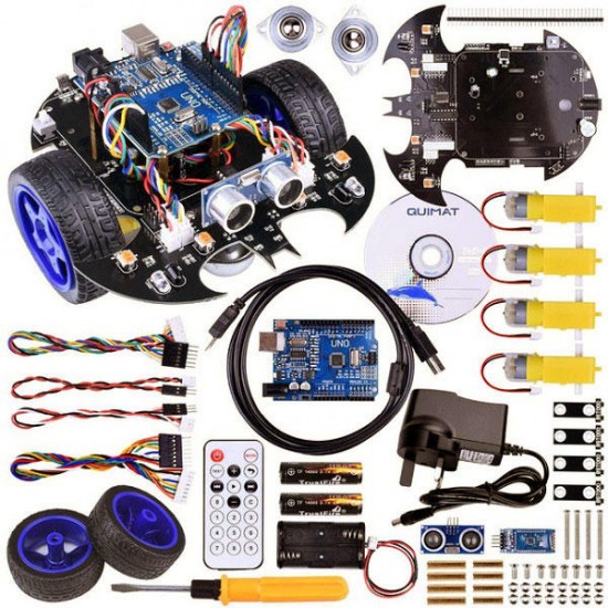 YahBoom Smart Bat Robot Intelligent Programming bluetooth Controll Car Kit with Arduino UNO R3 Board YahBoom Smart Bat Robot Intelligent Programming bluetooth Controll Car Kit with Arduino UNO R3 Board