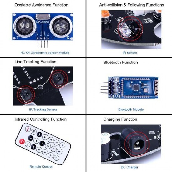 YahBoom Smart Bat Robot Intelligent Programming bluetooth Controll Car Kit with Arduino UNO R3 Board YahBoom Smart Bat Robot Intelligent Programming bluetooth Controll Car Kit with Arduino UNO R3 Board