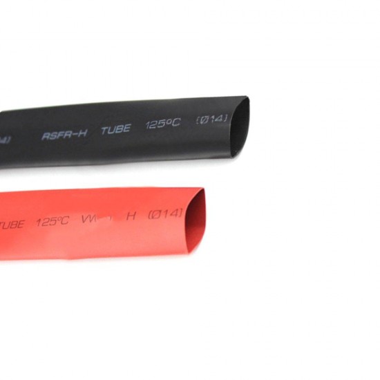 1 Pair Heat Shrink Tube 14mm Red & Black For ESC T plug battery XT60 connector