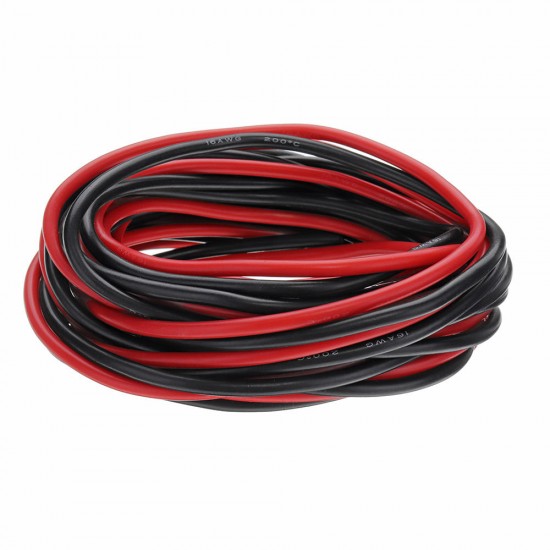 10 Feet 16AWG Wire Soft Silicone Cale High Temperature Tinned Copper Flexible Wire