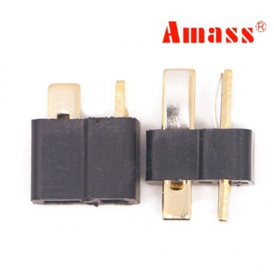 Amass AM-1015 T Plug Connector Black Male & Female 1 Pair