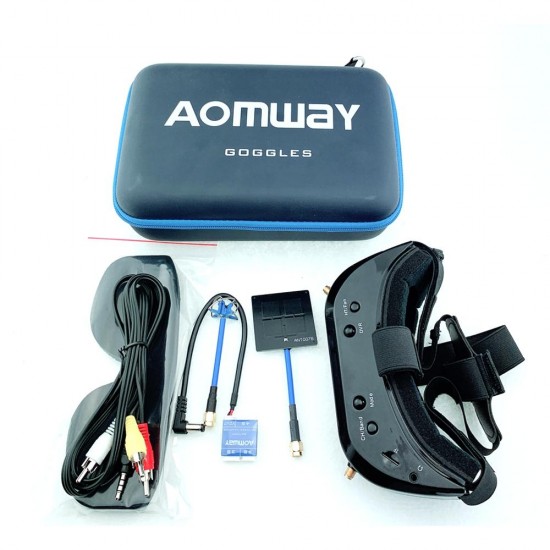 AOMWAY Commander V1S FPV Goggles 5.8Ghz 64CH Diversity 3D HDMI Built-in DVR Fan Support Head Tracking For RC Racing Drone