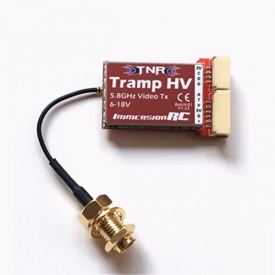 ImmersionRC Tramp HV 6-18V 5.8GHz 1mW to>600mW Video Transmitter International Version V2