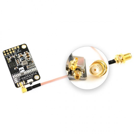 Matek 5.8G 40CH 25/200/500mW switchable Video Transmitter VTX-HV with 5V/1A BEC Output for RC FPV Racing Drone