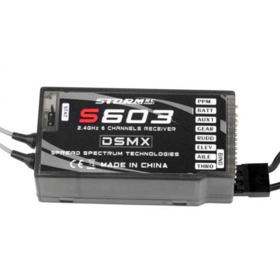 2.4G 6CH S603 Receiver Supported JR Spektrum DSM-X DSM2 Transmitter