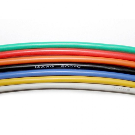 10m Soft Silicone Wire 22AWG Heatproof OD 1.7mm Flexible Cable Black/White/Red/Green/Blue RC Model