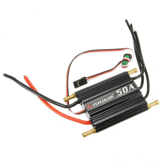 FlyColor 50A Brushless ESC for RC Boat 2-6s with 5.5v / 5A BEC
