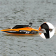 2.4Ghz 4 Channel Charging High-Speed Wireless RC Racing Boat Waterproof Orange