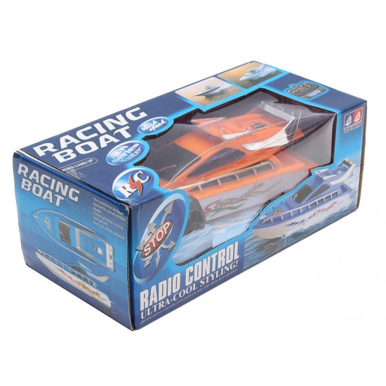 26x7.5x9cm Orange Plastic Electric Remote Control Kid Chirdren Toy Speed Boat