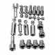 1 Full Set Metal OP Replacement Accessories Middle Bridge Axle for WPL B16 B36 1/16 6WD Rc Car Parts