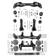 1 Set MA/AR Chassis Modification Kit FRP Part For Tamiya Mini 4WD RC Car Parts Without Wheel Tire