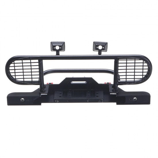 1 Set Metal Front Bumper With Light for 1/10 Scale RC Crawler Car Traxxas TRX4 TRX-4