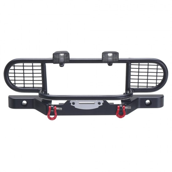 1 Set Metal Front Bumper With Light for 1/10 Scale RC Crawler Car Traxxas TRX4 TRX-4