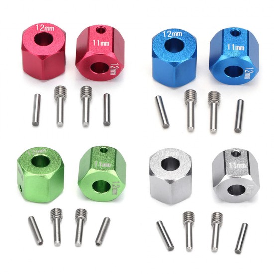 1 Set RC Car Wheel Hexagon Hub Drive Adapter Connector 11mm GPM for AXIAL SCX10 II 90046 Parts