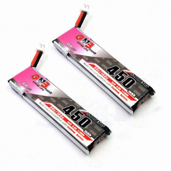 2Pcs GAONENG GNB 4.35V 450mAh 1S 80C HV Battery PH2.0 Plug For E010 M80S Tiny7 RC Model