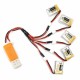 5PCS Eachine E010 E010C 3.7V 150MAH 45C Upgrade Battery USB Charger Set RC Quadcopter Spare Parts