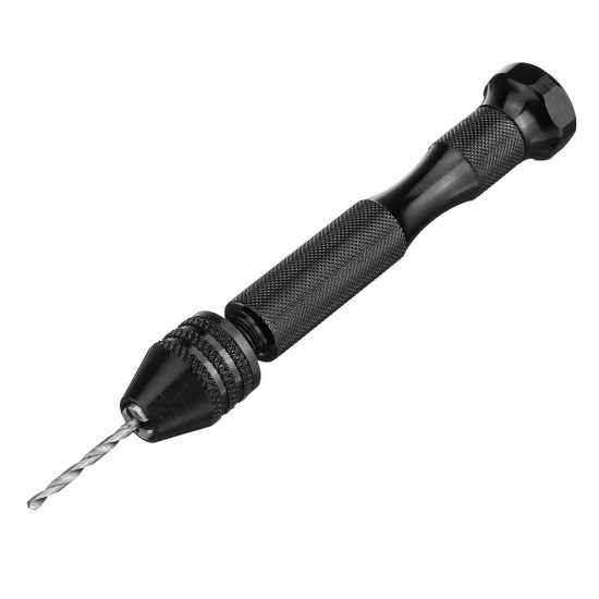 0.3-3.8mm Mini Aluminum Hand Drill with Twist Drill Bits Chuck Drilling Rotary Tools