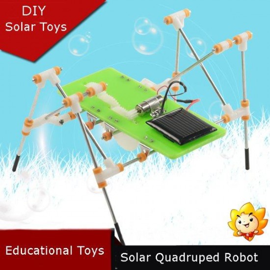 DIY Puzzle Toys Educational Toys Solar Quadruped Robot