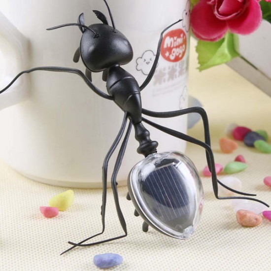 Educational Solar powered Ant Energy-saving Model Toy Children Teaching Fun Insect Toy Gift