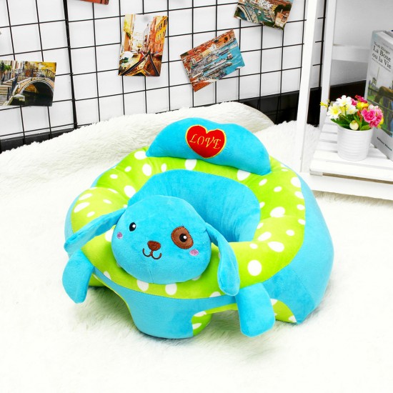 Baby Soft Learn Sitting Chair Cushion Training Inflatable Seat Nursing Pillows Child Safety Seat Belt