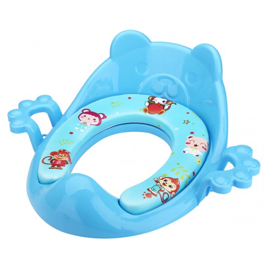 Baby Toilet Trainer Cute Cartoons Safe Handles Kids Toddler Potty Chair Seat Baby Potties Seat