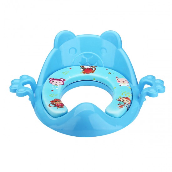 Baby Toilet Trainer Cute Cartoons Safe Handles Kids Toddler Potty Chair Seat Baby Potties Seat