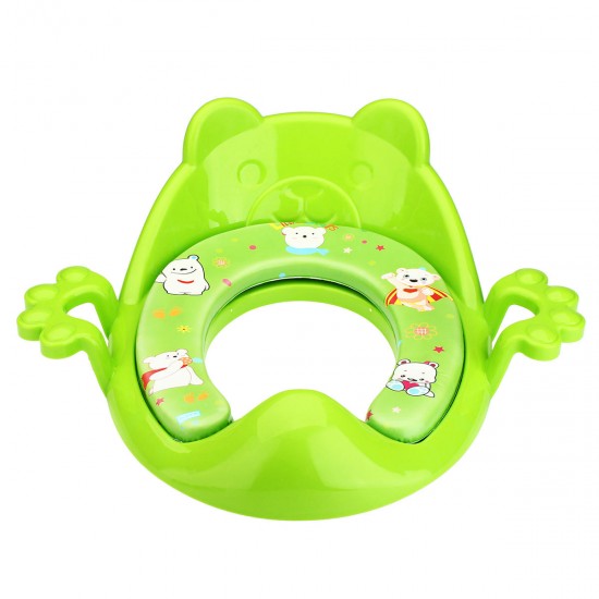 Baby Toilet Trainer Cute Cartoons Safe Handles Kids Toddler Potty Chair Seat Baby Potties Seat