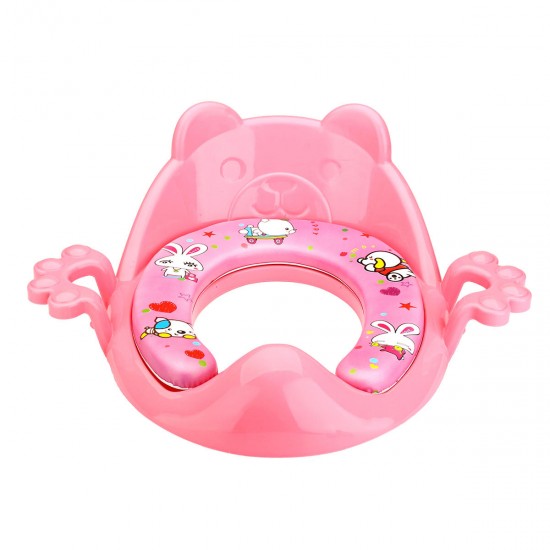 Baby Toilet Trainer Cute Cartoons Safe Handles Kids Toddler Potty Chair Seat Baby Potties Seat