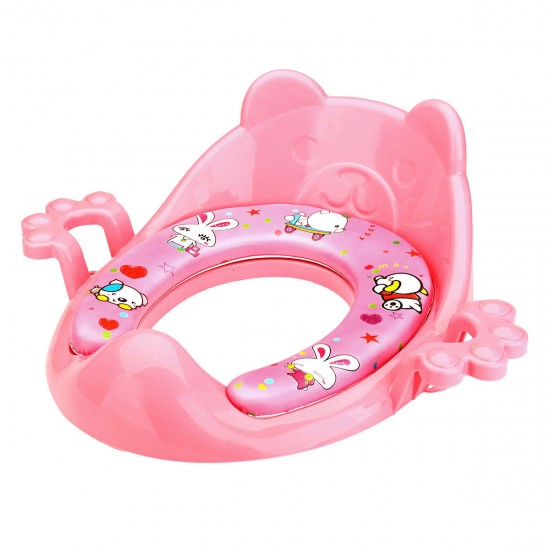 Baby Toilet Trainer Cute Cartoons Safe Handles Kids Toddler Potty Chair Seat Baby Potties Seat