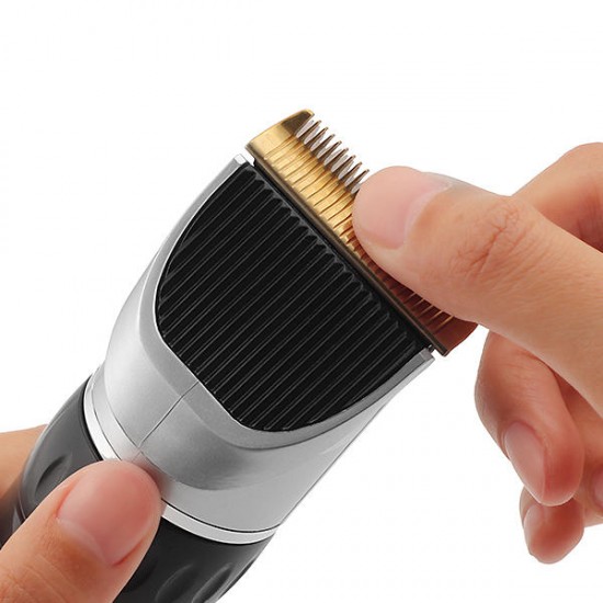 Digoo BB-T1 USB Ceramic R-Blade Hair Trimmer Rechargeable Hair Clipper 4X Extra Limiting Comb Silent Motor for Children Baby Men