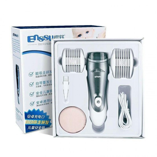 Enssu ES960 Automatic Suction Hair Clipper Professional Electric Kids Hair Trimmer USB Rechargeable Waterproof Hair Cutting Machine with Security Lock for Baby Kids Adults Enssu ES960 Automatic Suction Hair Clipper Professional Electric Kids Hair Trimmer USB Rechargeable Waterproof Hair Cutting Machine with Security Lock for Baby Kids Adults