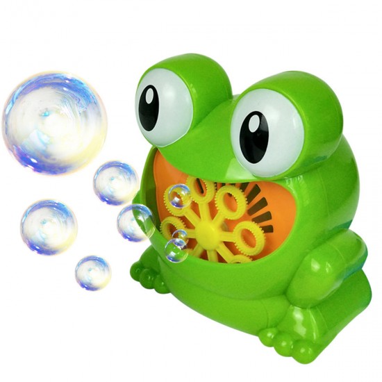 Frog Automatic Bubble Blower Maker Music Machine Bath Children Kids Outdoor Toy Bubble Blower