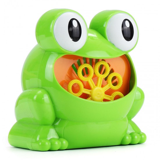 Frog Automatic Bubble Blower Maker Music Machine Bath Children Kids Outdoor Toy Bubble Blower