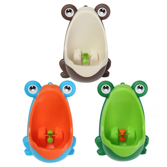 Lovely Frog Brush Cleaning Children Potty Toilet Training Kids Urinal Kid Boy Pee Removable Bathroom