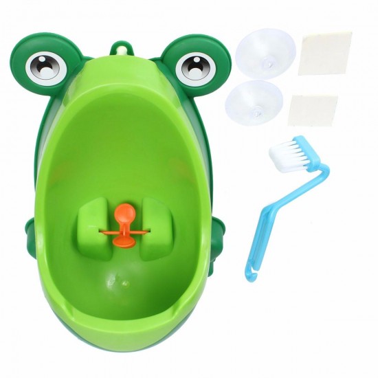 Lovely Frog Brush Cleaning Children Potty Toilet Training Kids Urinal Kid Boy Pee Removable Bathroom