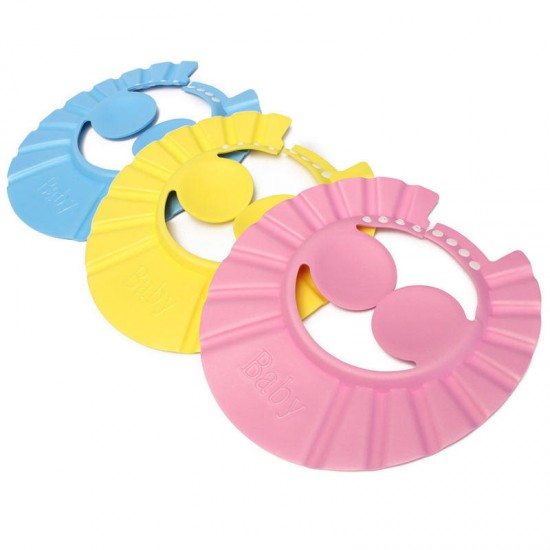 Soft Adjustable Baby Shower Cap Protect Children Kid Shampoo Bath Wash Hair Shield Hat Waterproof Prevent Water Into Ear