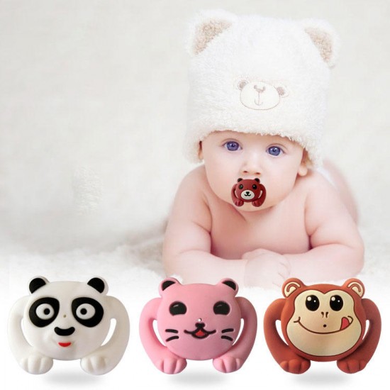 Animal Style Funny Baby Pacifier Food Grade Silicone Soother Teether Orthodontic Dummy Baby Nipple