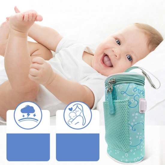 Baby Bottle Thermostat Bag Car Portable USB Heating Intelligent Warm Milk Tool Insulation Cover