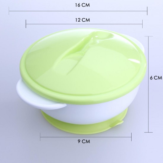 Baby Feeding Sucker Bowl with Temperature Sensing Spoon Suction Cup Bowl Dishes Tableware