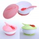 Baby Feeding Sucker Bowl with Temperature Sensing Spoon Suction Cup Bowl Dishes Tableware