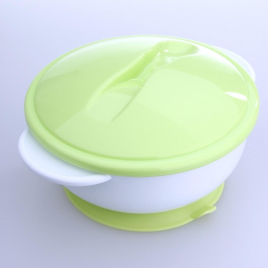 Baby Feeding Sucker Bowl with Temperature Sensing Spoon Suction Cup Bowl Dishes Tableware