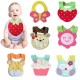 Baby Infant Cartoon Bib Waterproof Girl Boy Cotton Bibs Animals Soft Saliva Towels