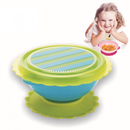 Baby Sucker Bowl Antiskid Feeding Tableware Toddler Baby Kids Bowl Child Feeding Lid Training Bowl