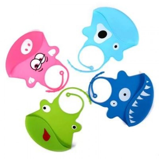 Cartoon Animal Kids Silicone Bib Baby Children Adjustable Waterproof Bib Baby Feeding Tools Crumb Catcher Cartoon Animal Kids Silicone Bib Baby Children Adjustable Waterproof Bib Baby Feeding Tools Crumb Catcher