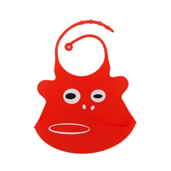 Cartoon Animal Kids Silicone Bib Baby Children Adjustable Waterproof Bib Baby Feeding Tools Crumb Catcher