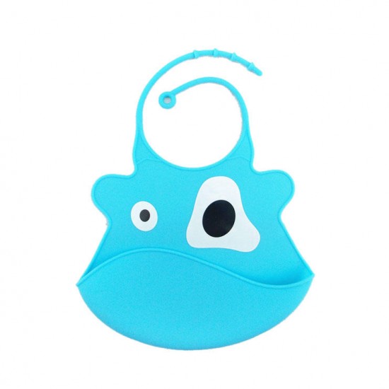 Cartoon Animal Kids Silicone Bib Baby Children Adjustable Waterproof Bib Baby Feeding Tools Crumb Catcher